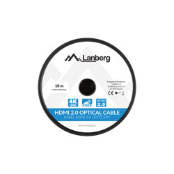 HDMI Cable Lanberg CA-HDMI-20FB-0100-BK Black 10 m