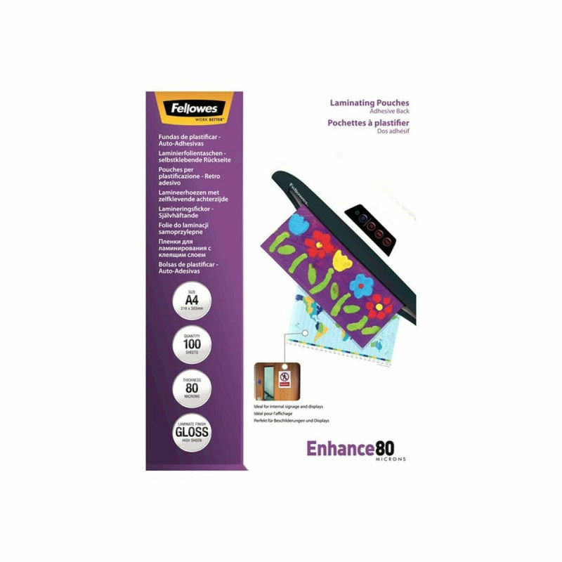 Laminating sleeves Fellowes 5302202 100 Pieces