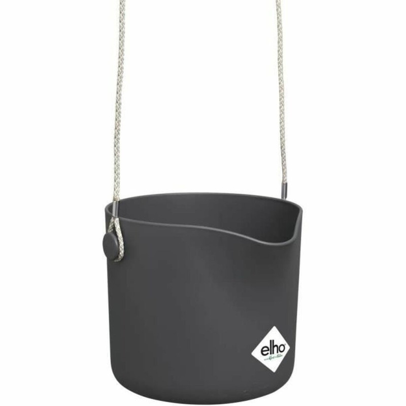 Hanging Planter Elho   Black Anthracite Plastic Ø 18 cm