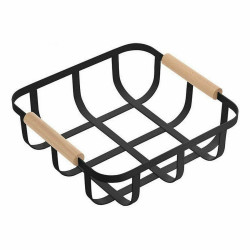 Multi-purpose basket Confortime Black 23 x 23 x 8 cm (6 Units)