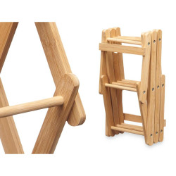 Folding Bottle Rack Natural Bamboo 54 x 15 x 21,5 cm (6 Units)