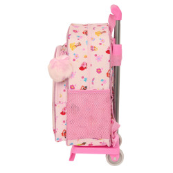 School Rucksack with Wheels Disney Princess Summer adventures Pink 26 x 34 x 11 cm