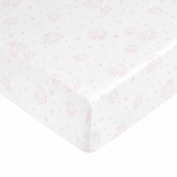 Fitted sheet Peppa Pig White Pink 70x140 cm