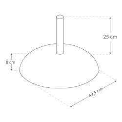 Base for beach umbrella Aktive 50 x 34 x 50 cm Cement Steel