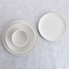 Flat Plate Bidasoa Fosil White Ceramic 21,3 x 21,2 x 2,2 cm (8 Units)