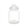 Jar Transparent Glass 900 ml (12 Units) With lid