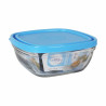 Square Lunch Box with Lid Duralex FreshBox Blue 610 ml 14 x 14 x 6 cm (12 Units)