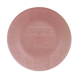 Flat plate Pink Glass (32,5 x 2 x 32,5 cm) (6 Units)