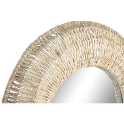 Wall mirror Home ESPRIT Natural Fibre 68 x 7,5 x 128 cm