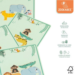 Building Game + Figures Woomax animals 16 Pieces 7 x 7 x 1,5 cm (6 Units)