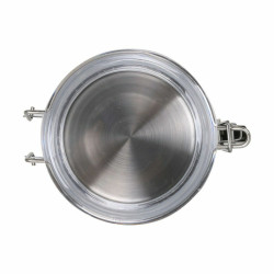 Tin Quttin Circular Hermetic Stainless steel 10 x 10,5 cm (12 Units)