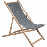 Sun-lounger Jardin Prive Brown Grey 132 x 55 x 35 cm beech wood