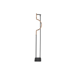 Hat stand Home ESPRIT Brown Black Wood Metal 20 x 20 x 172 cm