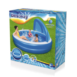 Inflatable Paddling Pool for Children Bestway 241 x 241 x 140 cm Blue White