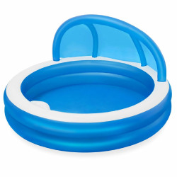 Inflatable Paddling Pool for Children Bestway 241 x 241 x 140 cm Blue White