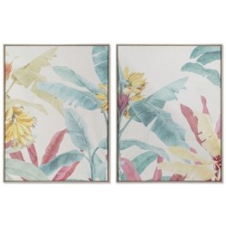 Painting DKD Home Decor Tropical 75 x 4 x 100 cm (2 Units)