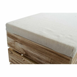 Footrest DKD Home Decor Beige Natural Wood Loft 60 x 35 x 44 cm