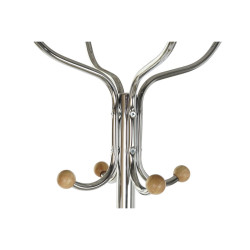 Hat stand DKD Home Decor Silver Steel Rubber wood (45 x 42 x 180 cm)