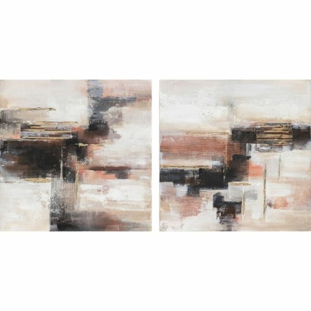 Painting DKD Home Decor 90 x 2,4 x 90 cm Abstract Modern (2 Units)