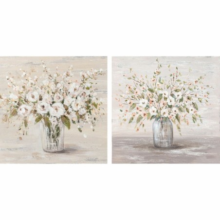 Painting DKD Home Decor 90 x 2,4 x 90 cm Vase Shabby Chic (2 Units)