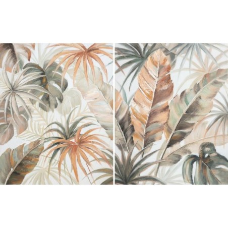 Painting DKD Home Decor Tropical 80 x 3,7 x 100 cm (2 Units)