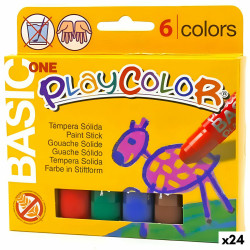 Solid tempera Playcolor Basic One Multicolour (24 Units)