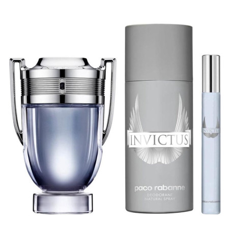 Men's Perfume Set Paco Rabanne 3 Pieces Invictus