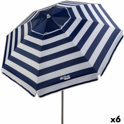 Sunshade Aktive Blue/White 200 x 200 x 200 cm Steel Oxford fabric (6 Units)