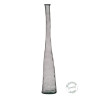 Vase Grey recycled glass 18 x 18 x 120 cm