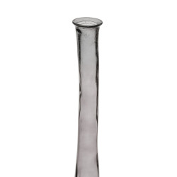 Vase Grey recycled glass 18 x 18 x 120 cm