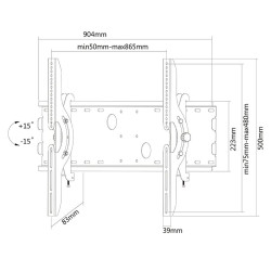 TV Mount Neomounts PLASMA-W200BLACK 70" 100 kg