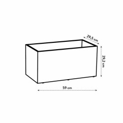 Plant pot Elho 59 x 30 x 29 cm White Plastic Rectangular Modern