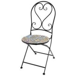 Garden chair Praha Black Exterior Iron (39 x 47 x 94 cm)