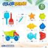 Beach toys set Colorbaby polypropylene (8 Units)