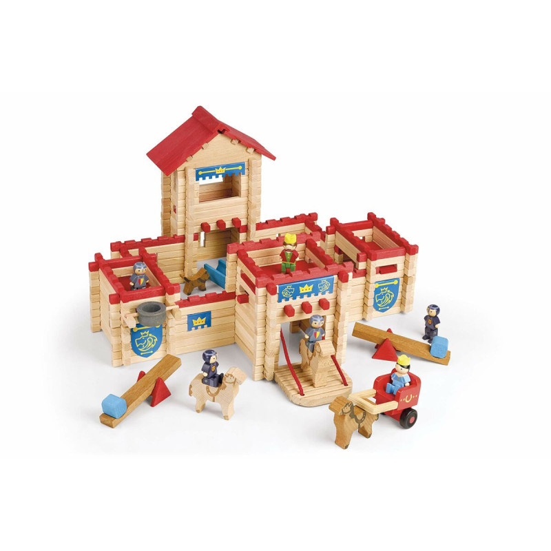 Action Figures Jeujura The Wooden Castle Fort  300 Pieces Playset