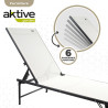 Reclining lounder Aktive White 180 x 35 x 49 cm (2 Units)