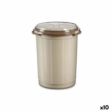 Rubbish Bin Beige Plastic 35 L (41 x 44 x 43 cm) (10Units)