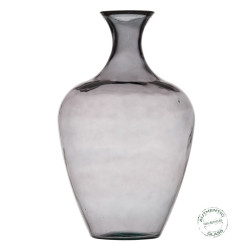 Vase Grey recycled glass 40 x 40 x 65 cm