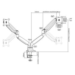 Screen Table Support TooQ DB3132TNR-S 13" - 32" 13" 18 kg