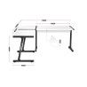 Desk Huzaro HZ-Hero 6.0 White Steel Carbon fibre 178 x 4 x 112 cm