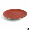 Flat plate Ariane Terra Ceramic Red (Ø 31 cm) (6 Units)