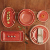 Flat plate Ariane Terra Ceramic Red (Ø 31 cm) (6 Units)