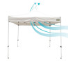 Gazebo Aktive Foldable Adjustable height Steel Polyester 420D Oxford White 300 x 320 x 300 cm