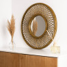 Wall mirror Vinthera Moa Rattan Natural 59 cm (4 Units)