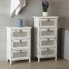 Chest of drawers Versa Old White Wood Paolownia wood Modern 27 x 59 x 37 cm