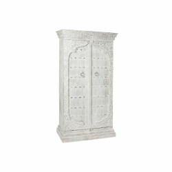 Cupboard DKD Home Decor White Metal Mango wood (100 x 43 x 190 cm)