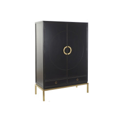 Cupboard DKD Home Decor Black Golden 120 x 50 x 175 cm