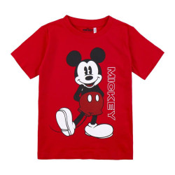 Child's Short Sleeve T-Shirt Mickey Mouse Red