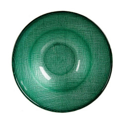 Bowl Ø 15 cm Green Glass (6 Units)