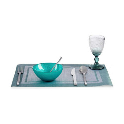 Bowl Ø 15 cm Turquoise Glass (6 Units)